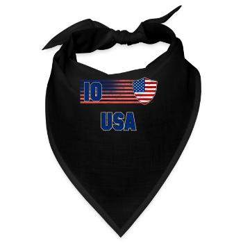 USA - Bandana - Schwarz - Vorne