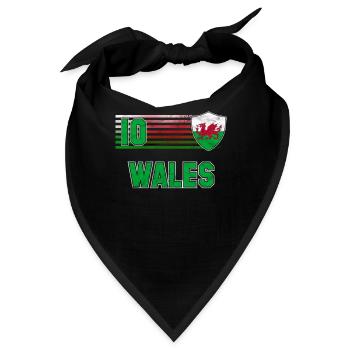 Wales - Bandana - Schwarz - Vorne