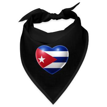 Herz (Kuba / Cuba) - Bandana - Schwarz - Vorne
