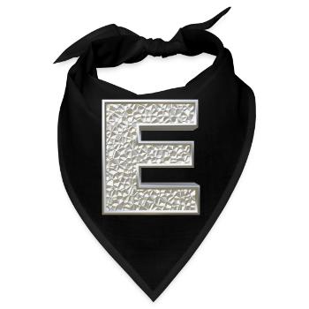 E, letter, letter E, initial, initial E, monogram, - Bandana - Schwarz - Vorne