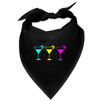 Cocktail Sommer Strand Urlaub - Bandana - Schwarz - Vorne