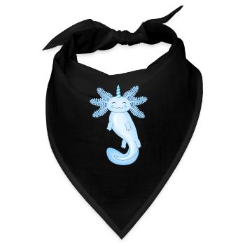 Blauer Axolotl - Bandana - Schwarz - Vorne