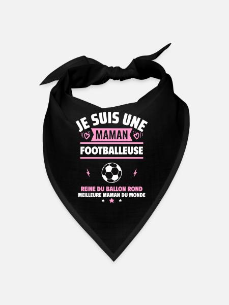 Je suis une maman footballeuse, fête des mères - Bandana - noir