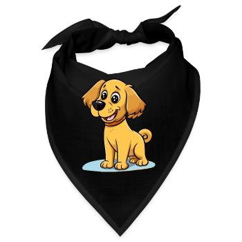 Niedliches Hundedesign für Hundebesitzer - Bandana - Schwarz - Vorne