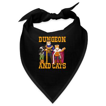 dungeon Katzen, dungeon Katzen Spiel, rpg, - Bandana - Schwarz - Vorne