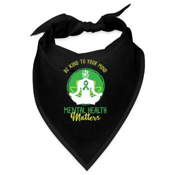 Psychische Gesundheit, Psychische Gesundheit Grüne - Bandana - Schwarz - Vorne