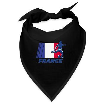 Fußball, Fußball Fussballer, Fußballspieler, - Bandana - Schwarz - Vorne