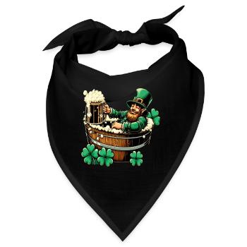 Badender Leprechaun (Irischer Kobold) - Bandana - Schwarz - Vorne