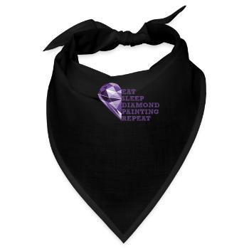 Malerei Von Diamanten Diamond Painting Kunst - Bandana - Schwarz - Vorne