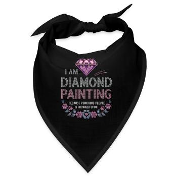 Malerei Von Diamanten Diamond Painting Kunst - Bandana - Schwarz - Vorne