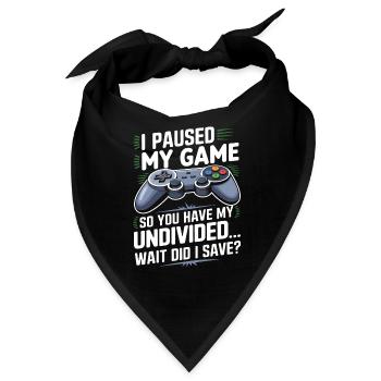 Gamer Gaming Zocken Zocker - Bandana - Schwarz - Vorne