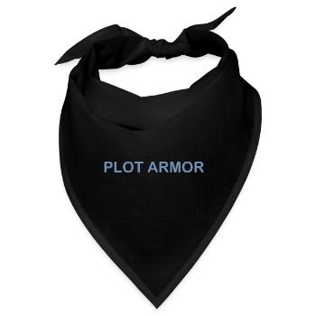 Lustige Sprüche über Plot Armor im Kino - Bandana - Schwarz - Vorne