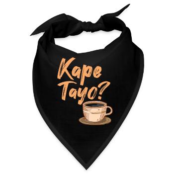 Kape Tayo Kaffeedesign für stolze Pinoys - Bandana - Schwarz - Vorne