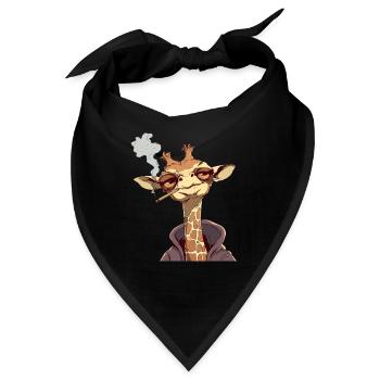Giraffe Raucher Smoke Joint - Bandana - Schwarz - Vorne