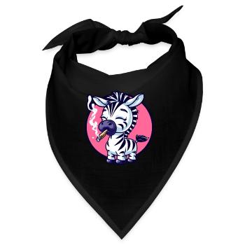 Zebra Raucher Smoke Joint - Bandana - Schwarz - Vorne