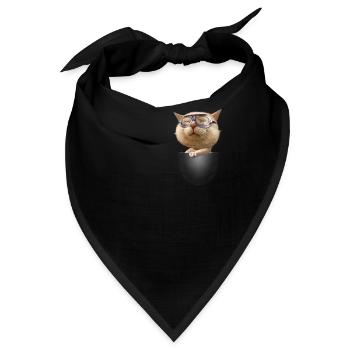 POCKET GOGGLE CAT - Bandana - Schwarz - Vorne