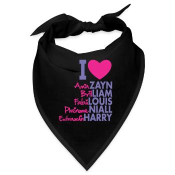 I Heart 1D - Bandana - Schwarz - Vorne