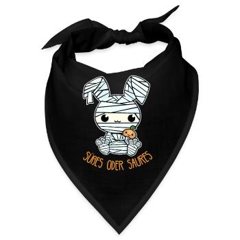 Süße Puppe Halloween - Süßes oder Saures - Bandana - Schwarz - Vorne