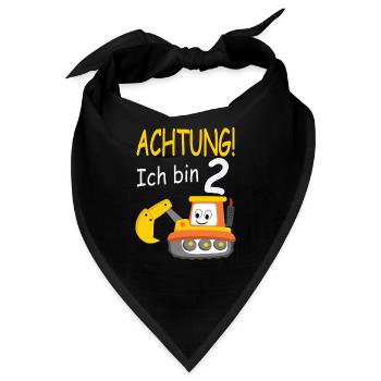Achtung ich bin 2 - Bandana - Schwarz - Vorne