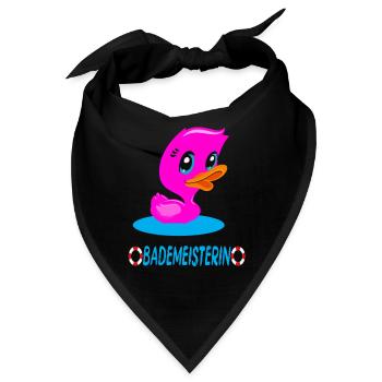 Bademeisterin Quietscheente - Bandana - Schwarz - Vorne