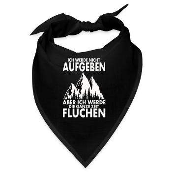 Ich werde nicht aufgeben - Bandana - Schwarz - Vorne