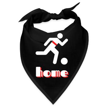 Stuttgart home mit roten Brustring - Bandana - Schwarz - Vorne