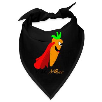 Möhre - Bandana - Schwarz - Vorne