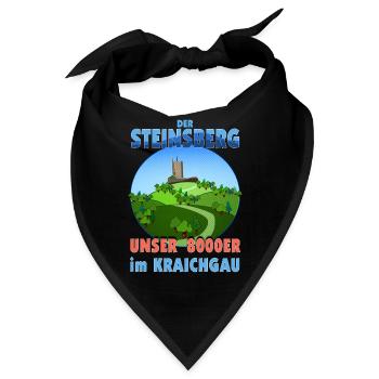 Steinsberg Kraichgau Sinsheim Baden Nordbaden - Bandana - Schwarz - Vorne
