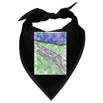 Straße am Meer - Bandana - Schwarz - Vorne