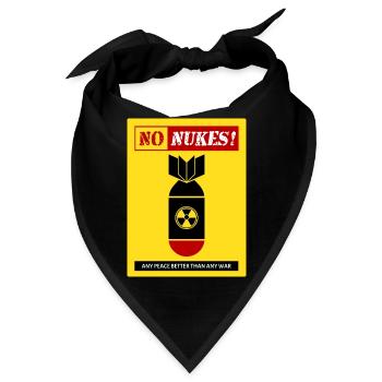 KEINE ATOMBOMBEN | Anti-Nukes-Waffe - Bandana - Schwarz - Vorne