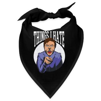 Dinge die ich hasse Dich Menschen Misanthrop Hass - Bandana - Schwarz - Vorne