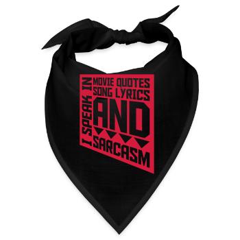 speak lyrics and sarcasm - Bandana - Schwarz - Vorne