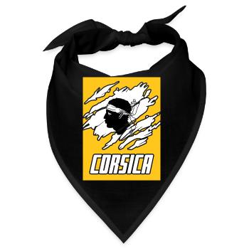 Korsika Insel - Bandana - Schwarz - Vorne