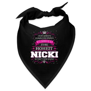 Eure Hoheit Nicki betritt den Raum - Bandana - Schwarz - Vorne