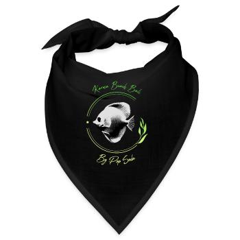 Karma Beach Tang Fisch grün gelb - Bandana - Schwarz - Vorne