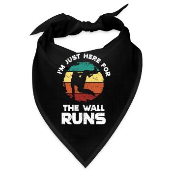 Parkour Geschenk | Freerunning Sport Parkur Spruch - Bandana - Schwarz - Vorne