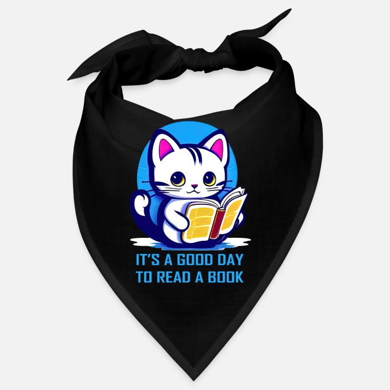 Kitten it's a good day to read a book Bandana