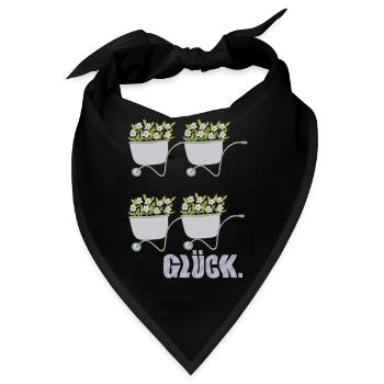 schubkarren glück - Bandana - Schwarz - Vorne