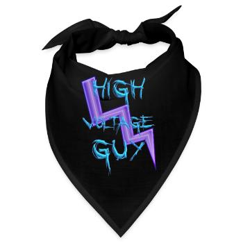 Hochspannungs-Typ - Bandana - Schwarz - Vorne