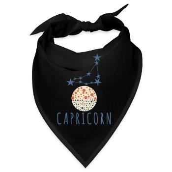 Das Sternbild Steinbock - Bandana - Schwarz - Vorne