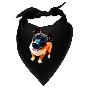 Schäfer Welpe Mischling Hund super süß - Bandana - Schwarz - Vorne