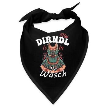 Mei Dirndl is in da Wäsch - Bandana - Schwarz - Vorne