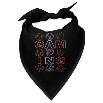 Gaming-bunt-transparent - Bandana - Schwarz - Vorne