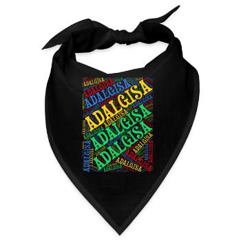 T-Shirt Name Adalgisa Wortwolke T-Shirt - Bandana - Schwarz - Vorne
