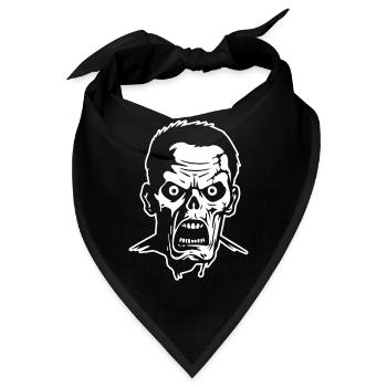 Zombie Untoter Halloween Horror - Bandana - Schwarz - Vorne
