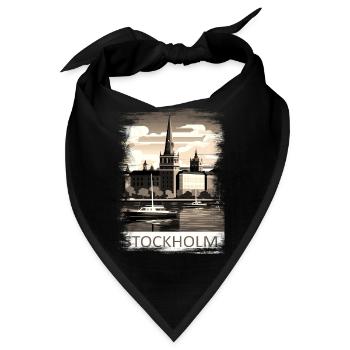 Stockholm, Schweden, Schweden, Skandinavien, Skandinavien - Bandana - Schwarz - Vorne
