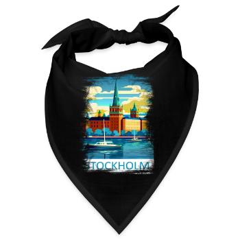 Stockholm, Schweden, Schweden, Skandinavien, Skandinavien - Bandana - Schwarz - Vorne