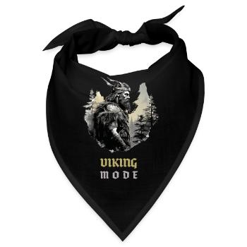 Wikinger schaut in die Ferne „Viking Mode“ - Bandana - Schwarz - Vorne