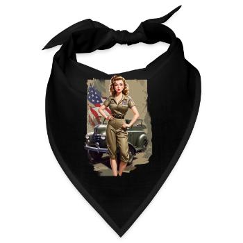 Pinup - Bandana - Schwarz - Vorne