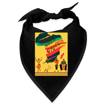 afrikanischer Tanz - Bandana - Schwarz - Vorne